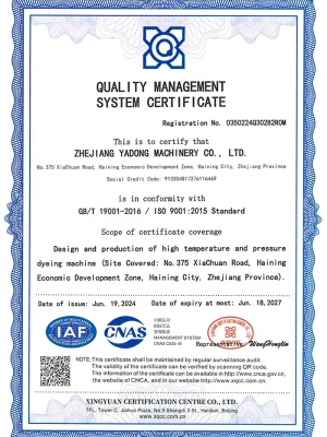 Certificato di Certificazione del Sistema di Gestione della Qualità